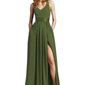 Vera wang top olive green dress